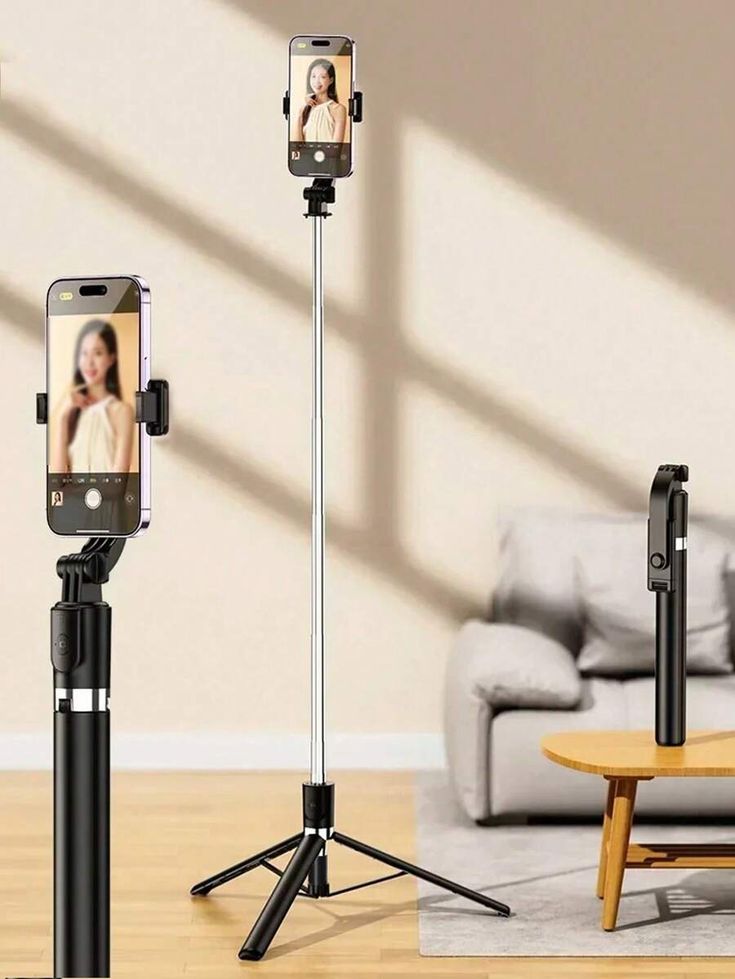 Trépied & Perche à Selfie 3-en-1 avec Télécommande Bluetooth – Support Smartphone Rotatif 360°